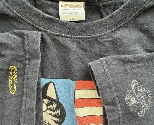 Vintage B Kliban Cat T-Shirt XXL USA American Flag Patriotic