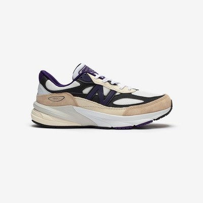 New Balance 990V6 White Black Plum Phantom width D U990WB6 Sneaker Men