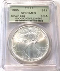 1995 $1 PCGS Specimen Uncirculated American Silver Eagle 1 oz. Old Green Holder