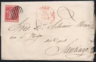 1854.Carta.Ed:24.Isabel II.Vigo-Santiago.Mat Grill Neg.Marca Fchd Baeza VIGO