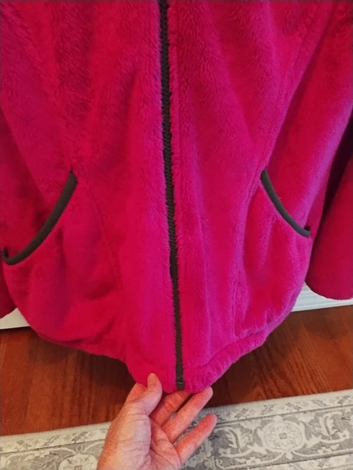 Толстовка с капюшоном флисовая для девочек The North Face Oso/Suave Oso пурпурная размер XL 18 - Изображение 4 из 4