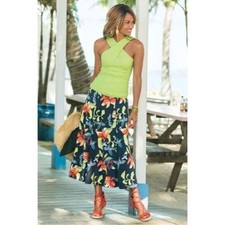 SOFT SURROUNDINGS Floral Tropical Skirt