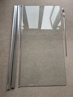 Roman Glass Hinged Shower Bath Screen 1500mm x 815mm Chrome