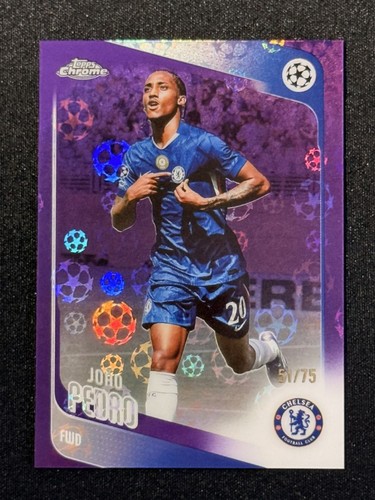 2025-26 Topps Chrome UEFA Club Competitions Purple Starball Joao Pedro 51/75