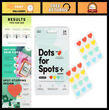 Fast-Acting Hydrocolloid Pimple Patches for Face - Translucent Zit Dots, 24 Coun