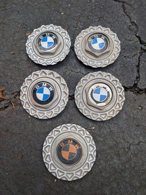 x5 Genuine BMW E30 14'' BBS Basketweave Style 5 Center Cap Cover 325i 325is 318i