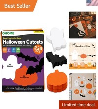 Halloween Crafts for Kids - 228PCS Halloween Cutouts Pre-Cut Set