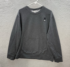 Reebok Sweatshirt Adult XL Gray Heather Crewneck Performance Stretch Gym Mens