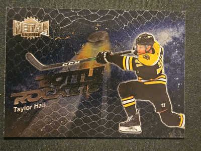 22-23 Skybox Metal Universe Taylor Hall Bottle Rockets     Boston Bruins 