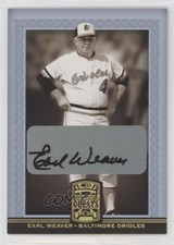 2005 Donruss Greats Gold Holofoil Signatures Earl Weaver #24 Auto HOF n5h