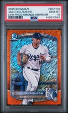 2025 Bowman Chrome Jac Caglianone Orange Shimmer Refractor /25 #103 PSA 10 Gem