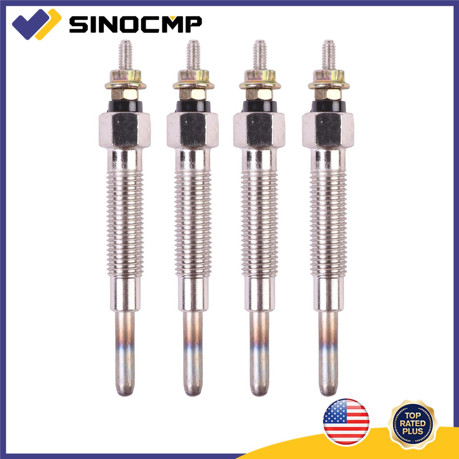 4PCS Glow Plug For Mitsubishi L200 1996-2007, 2500 Diesel 2/4WD truck 4M40/T