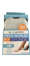 Spongeables Pedi Scrub Foot Scrubber Shea Butter Clean & Fresh