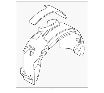 Genuine Ford Fender Splash Shield AM5Z-16102-B
