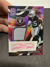 2022 Panini Spectra Aspiring Neon Pink Zamir White /25 ROOKIE PATCH AUTO RC RPA