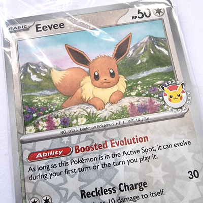 Sealed Eevee Pokemon Day 2025 Promo Card ✓ Stamped Reverse Holo