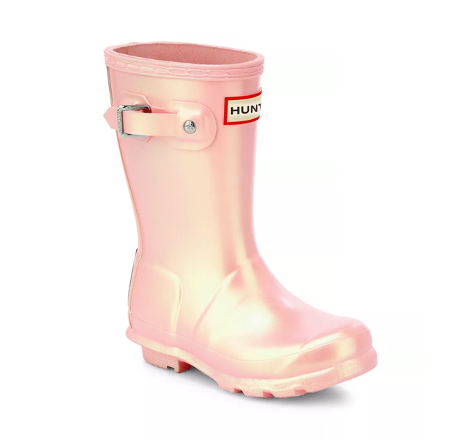 Girls Hunter Boots Pink Gloss Waterproof Rain Boot Youth Size Boots NEW