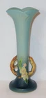 Roseville Pottery Apple Blossom BLUE 8" vase 379-7 ~ Excellent