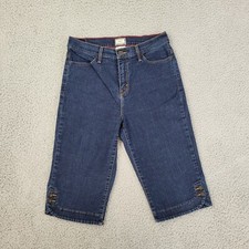 Levi's 512 Jeans Womens 12 meas 30x15 Indigo Blue Slim Capri Denim