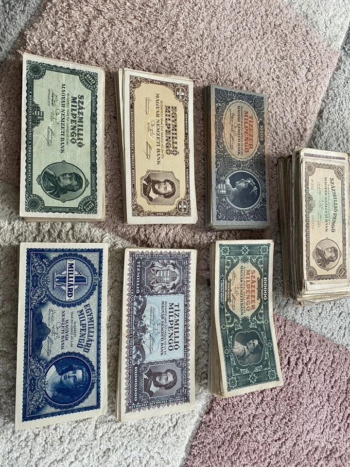 35 milpengo +2 Gift Hungary WW2 pengo banknotes p-126...p130 p-131 Lot - Image 3 of 4