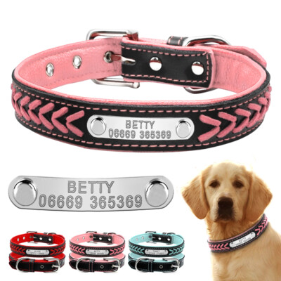 Hundehalsband mit Namen Personalisiert Welpe Hund Halsband Soft 4 Gre 3  Farben | eBay.de
