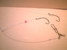 Saltwater Fluke Bottom Rigs - Sz #2/0 Wide-Gap Style - Nickel Hooks - Hand Tied!