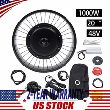 20" 48V 1000W Electric Bicycle Hub Motor E-Bike Conversion Kit Front Wheel 20x4"