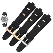 Rubber Watch Band Fit Replacement For BVLGARI Bvlg Diagono 24mmx8mm 22mmx8mm