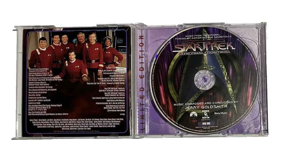 Jerry Goldsmith Star Trek V Final Frontier 2CD Ltd Ed. of 5,000 Lala Land  - OOP - Image 2 of 4