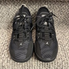 Air Jordan Sz 5.5 Y One Take II Black Metallic Silver Boys Sneakers CZ0840-001