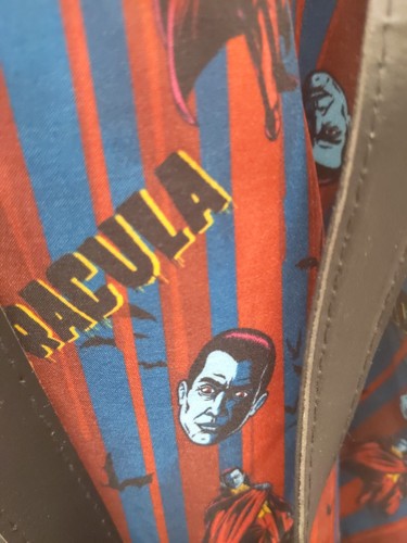 Unique Vintage X Universal Monsters DRACULA Print Dress XS PETITE HALLOWEEN - 第 6/16 張圖片