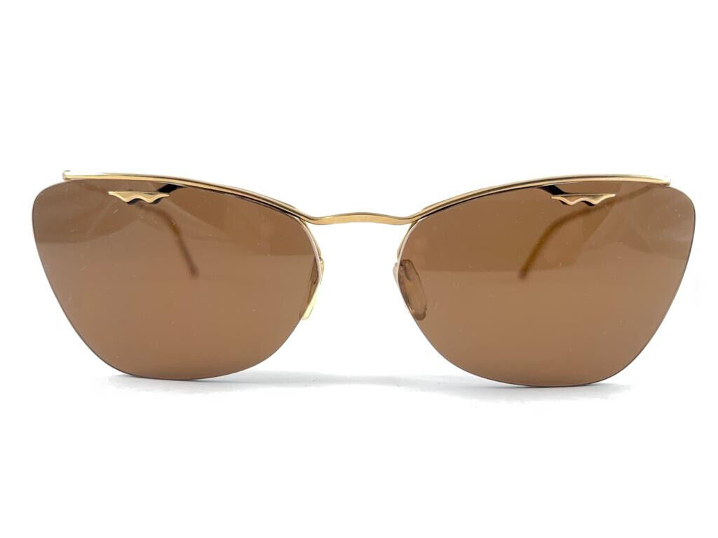 VINTAGE SOL AMOR WRAP GOLD SEMI RIMLESS 1960'S SUNGLASSES VINTAGE SOL AMOR WRAP GOLD SEMI RIMLESS 1960'S SUNGLASSES