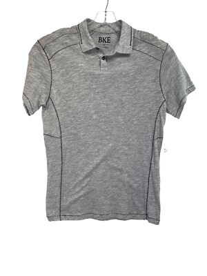 Buckle BKE Mens Sz Medium Grey  Cotton Golf Polo Shirt (AA29) NWTs