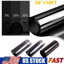 10ft Uncut Roll Window Tint Film 5% VLT 15% 25% for Car Home Office Glass Tool