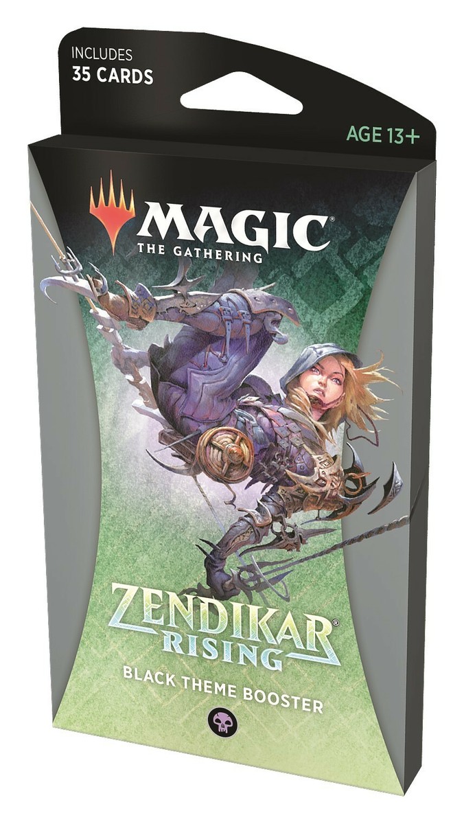 Magic the Gathering MtG TCG Zendikar Rising Black Theme Booster