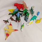 Vintage Lot Plastic DINOSAURS Chinasaur Hong Kong Taiwan Creatures various sizes