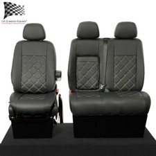 Mercedes Sprinter Front Seat Covers Leatherette (2010-2018) Black - 234