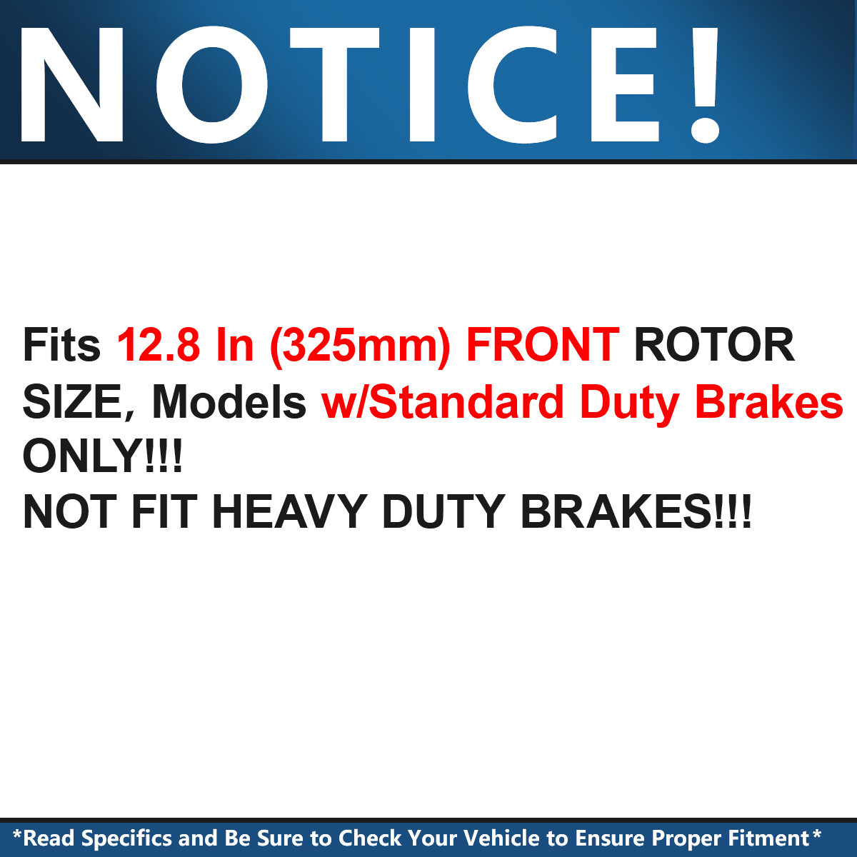 12.8'' Front Disc Brake Rotors Pads For Flex Explorer MKT No Heavy Duty Brakes