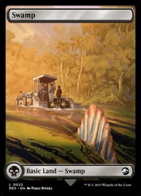 Swamp Full Art Land FOIL #23 | REX Jurassic World Collection | MTG