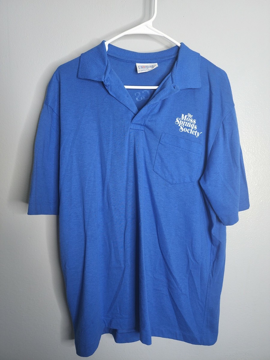 Vintage Mens XL Moss Springs Society Pocket Polo Shirt JAP 90 View 3