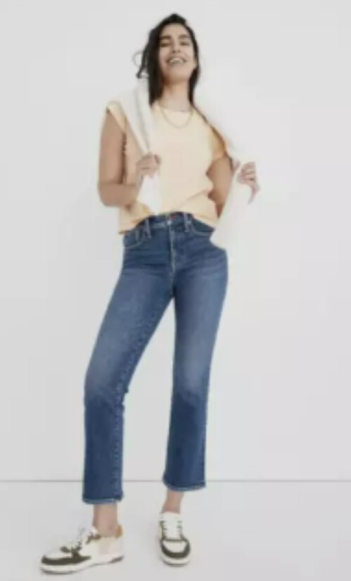 "Madewell Cali Demi Boot Jeans Medium Wash Size 24 inseam 26\" rise 10\""
