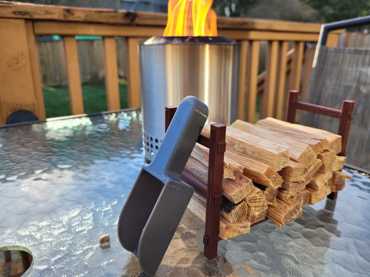 Mini Pellet Scoop and Firewood Rack Compatible w/ Solo Stove Mesa (3D  Printed) | eBay