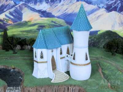 High Elf House Tower - Elven Fantasy Building - Fantasy Tabletop Terrain 