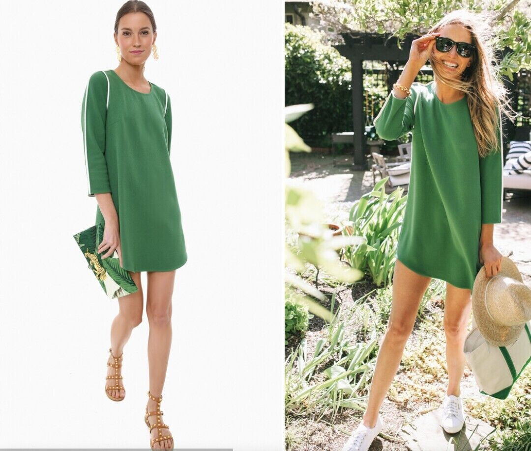 tuckernuck green shift dress TUCKERNUCK Braid Neck DoublePocket Tweed Dress main image 0