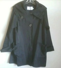 Janska Womens Size S Jacket Black Cowl Neck Euc