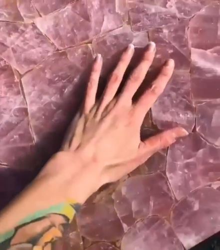 Quartz Countertop, Rose Quartz Table Top, Quartz Center Slab Top, Home Decor - Video 1 of 1