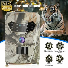 12MP HD 1080P Hunting Trail Camera Video Wildlife Scouting IR Night Vision Cam