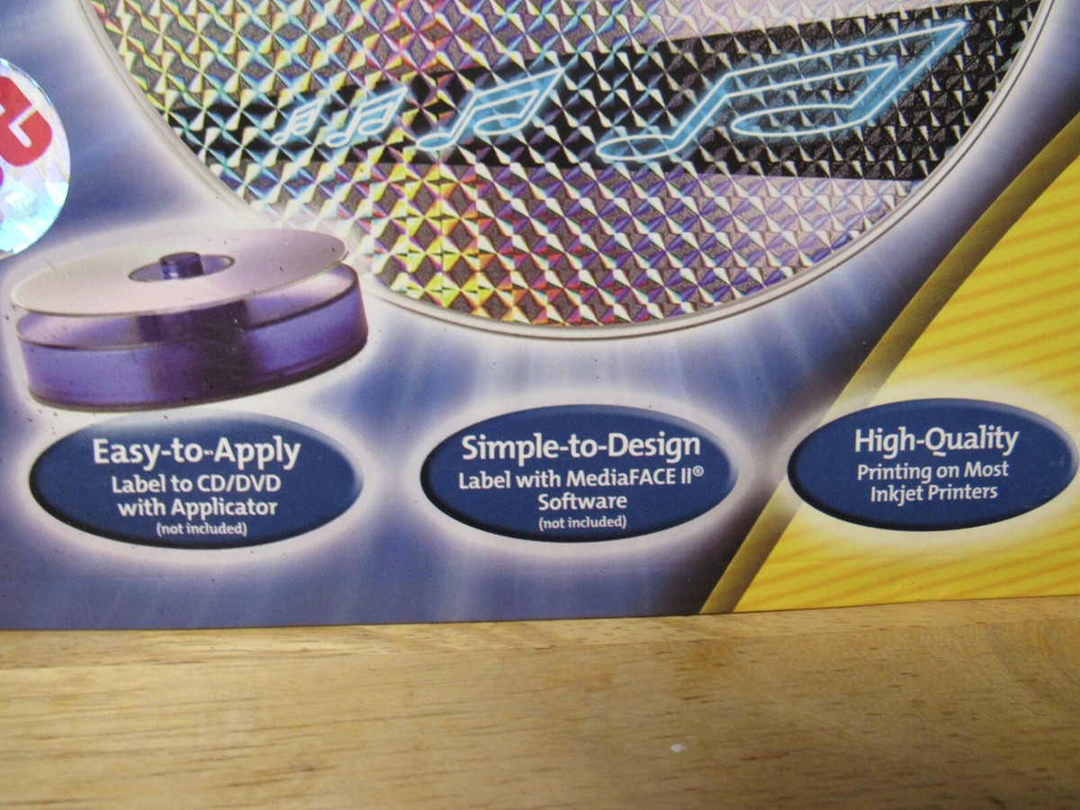 Fellowes Neato CD/DVD Holographic CD Labels 24 Labels #84071 (K