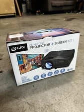 GPX All-In-One Projector Screen Kit Bluetooth Extra Bright Screen new never used