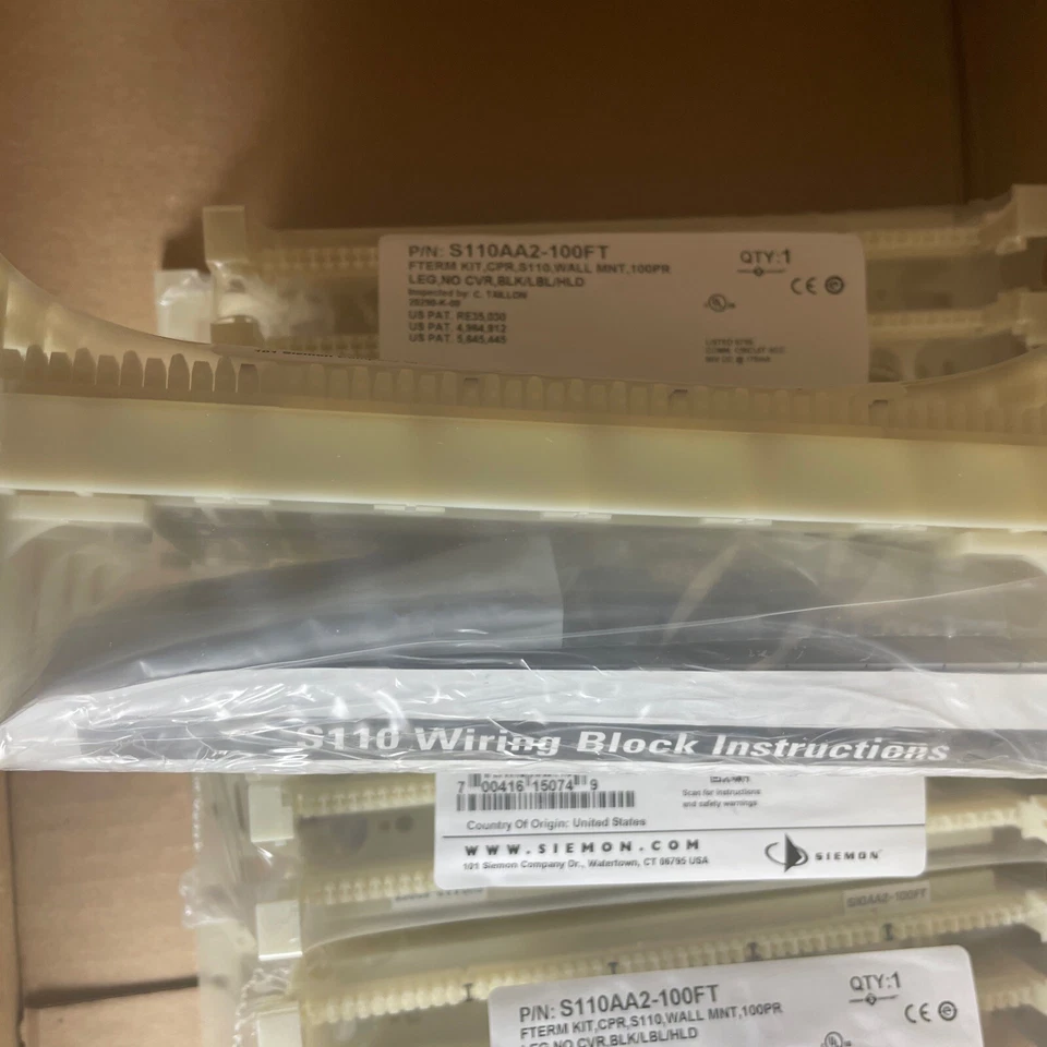 (QTY 5) Siemon S110AA2-100FT Cross-Connect System Terminal Blocks Brand New - Image 4 of 4